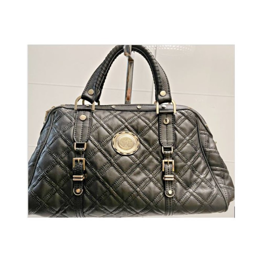 Versace Black Leather Tote